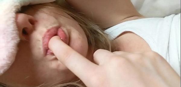  Young Teen Gracey gently sucks...and grinds hard..